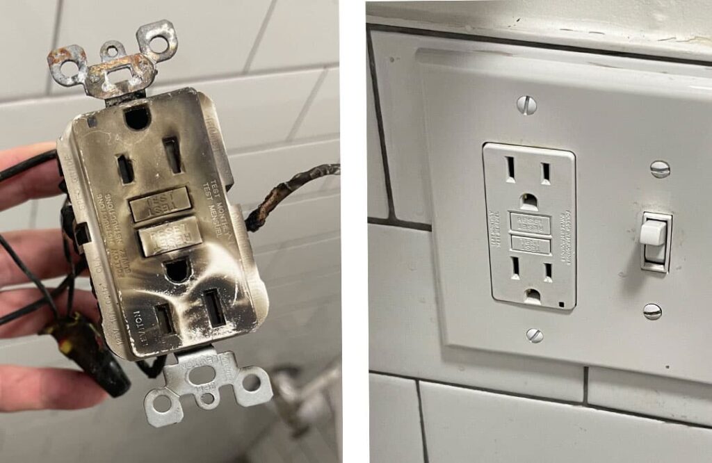 Outlet and switch installation